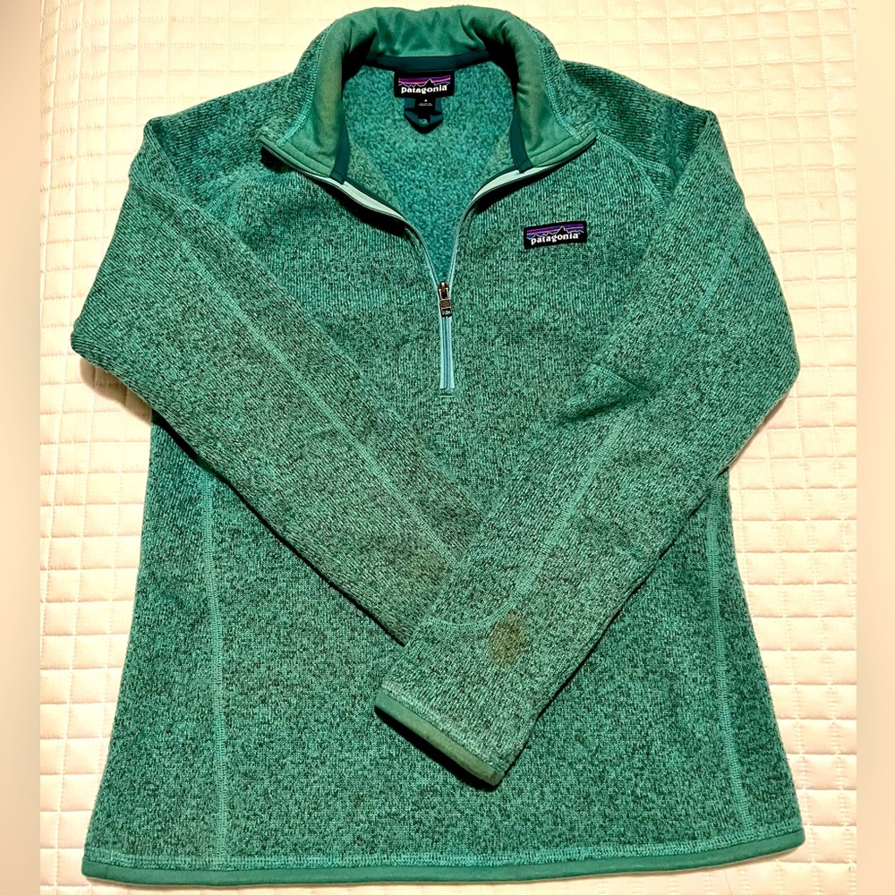 Patagonia Women’s Better Sweater 1/4-Zip Fleece Pullover, size S, green